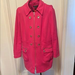 💕💕💕BOGOHO💕💕💕Women's Pink Double-Breasted Coat-Size XXL